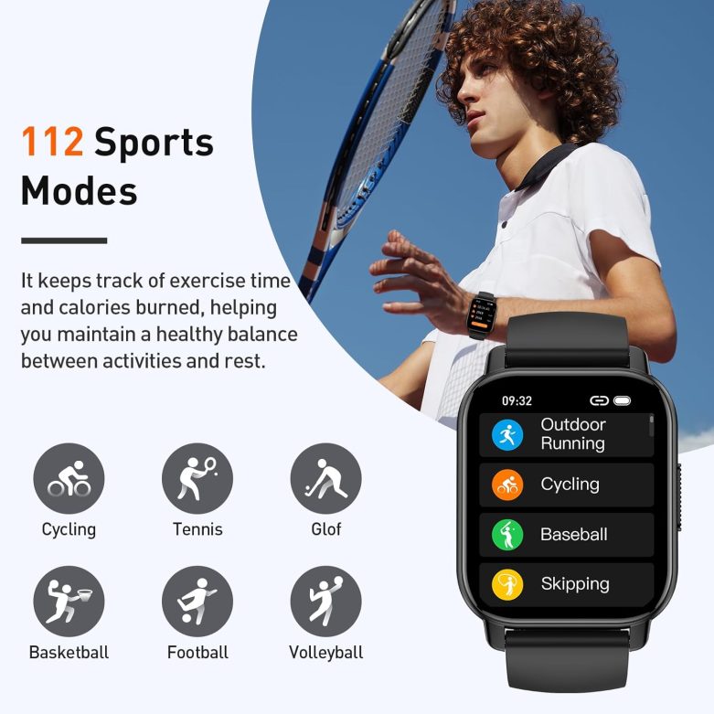 Smart Watch, 1.95" Smartwatch for Men Women(Answer/Make Call), 2025 New Fitness Watch with 110+ Sports Modes, Fitness Activity Tracker with Heart Rate/Pedometer/Sleep/IP68 Waterproof for Android iOS - Image 5